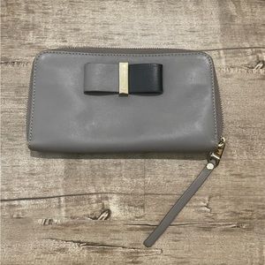 Chloe Long Zipper Wallet with Bow Detail